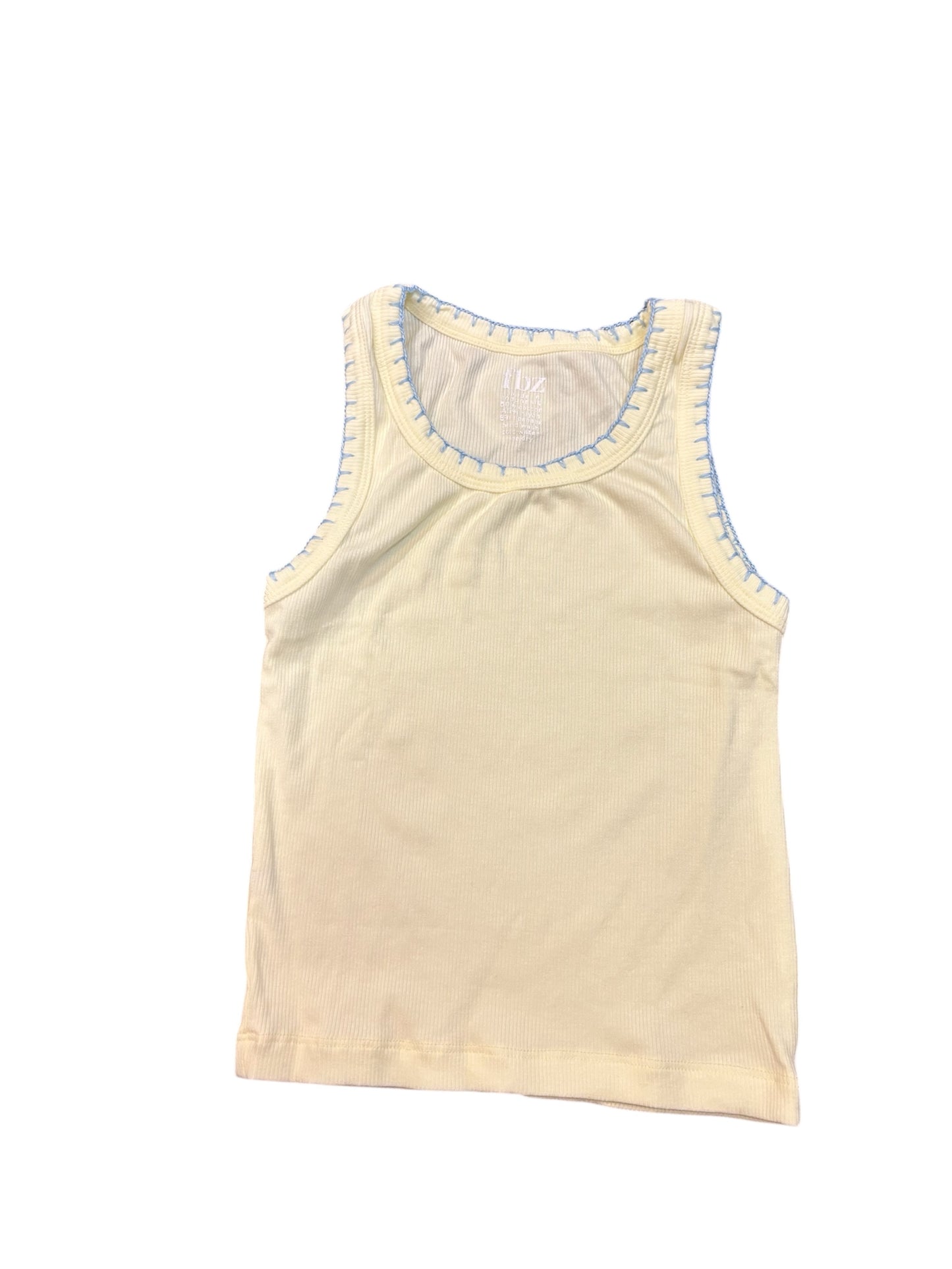 Yellow Tank w Blue Stiching