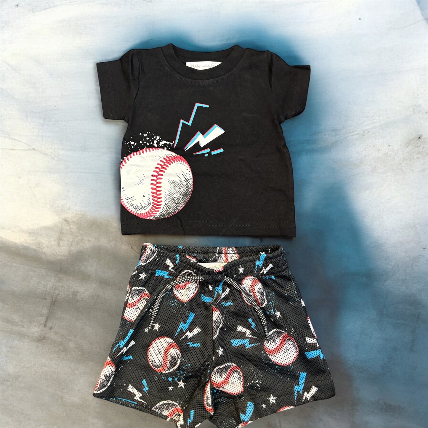 Baseball Mesh Short & Tee Set