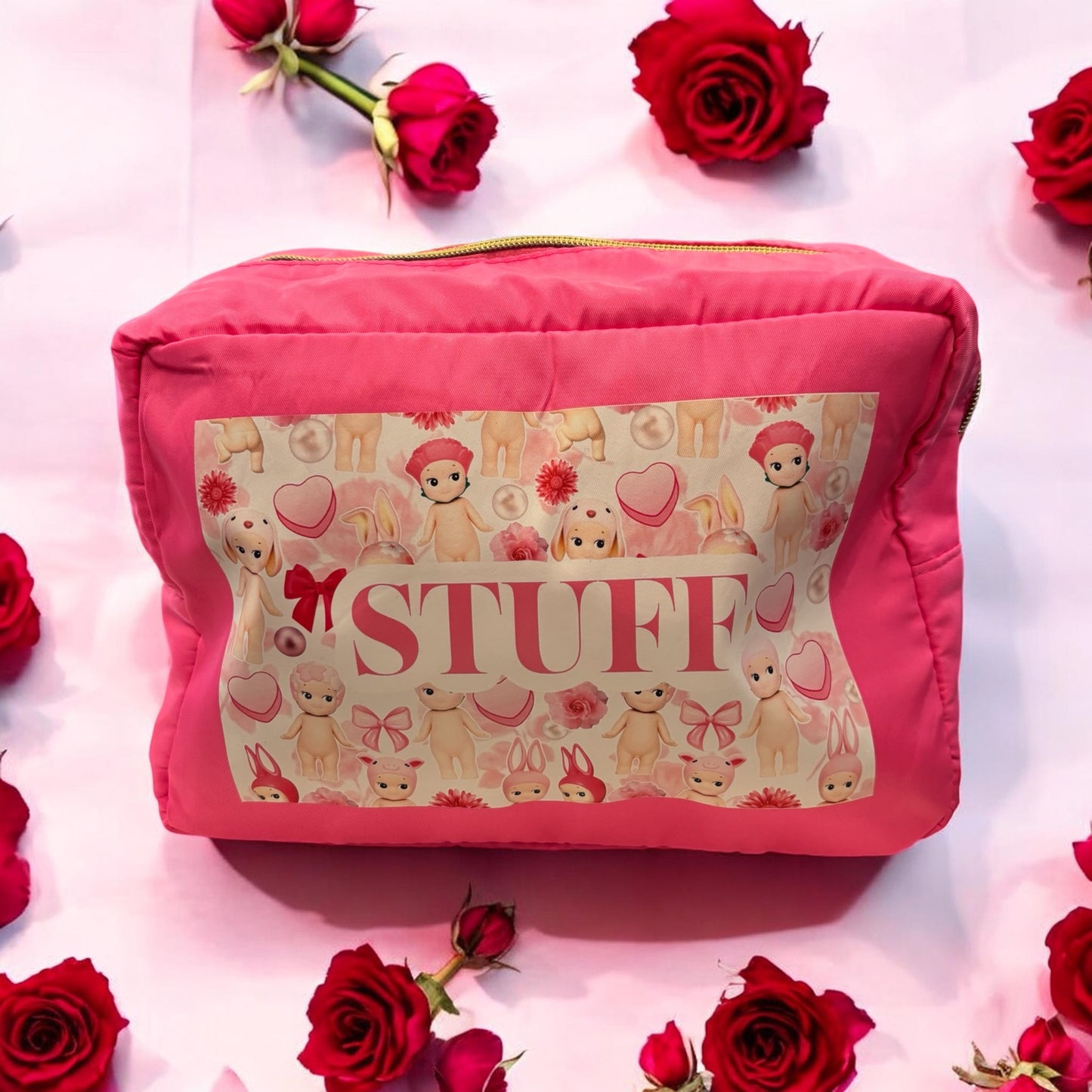 Sonny Angel hot pink pouch