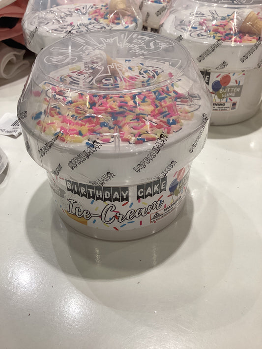 Dope slime B-Day cake ice cream