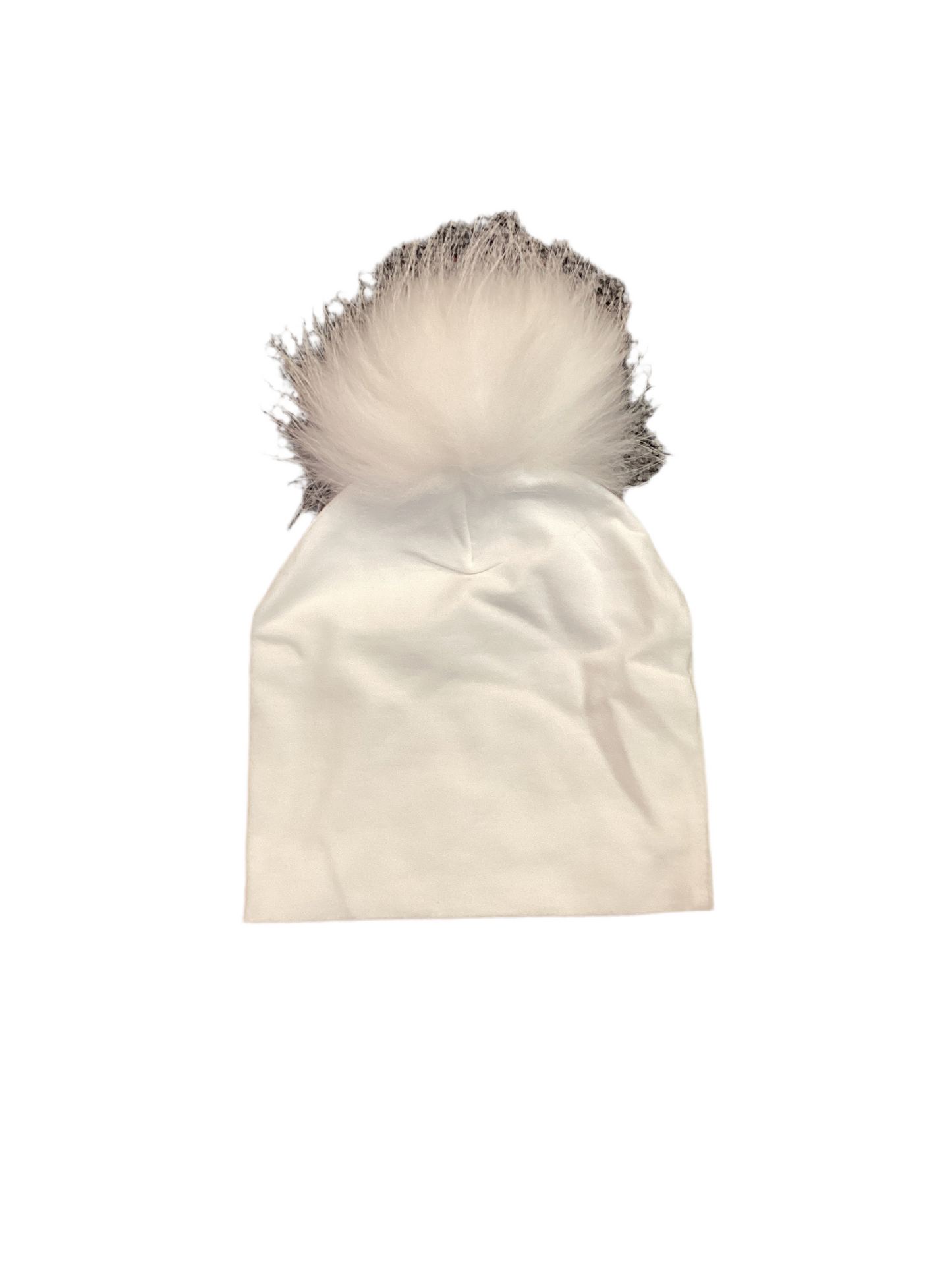 Bari Lynn baby hat with fur pom