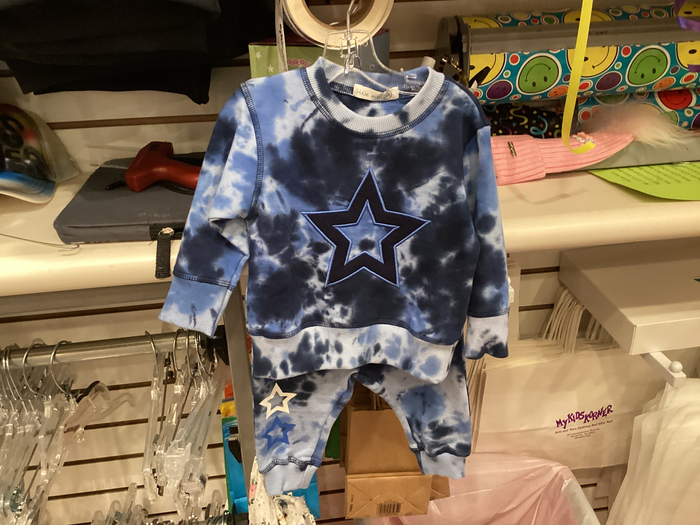 Little Mish baby boy tie dye star 2 pc set