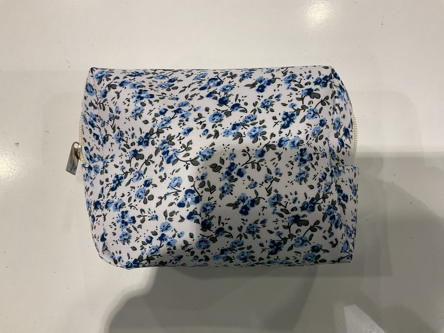 Blue floral small cosmetic bag