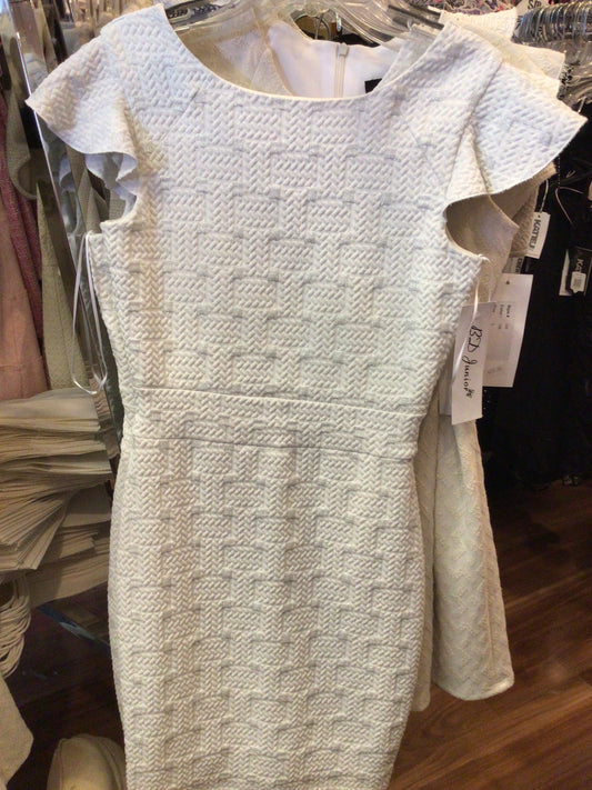 BD Junior cream checkerboard straight dress
