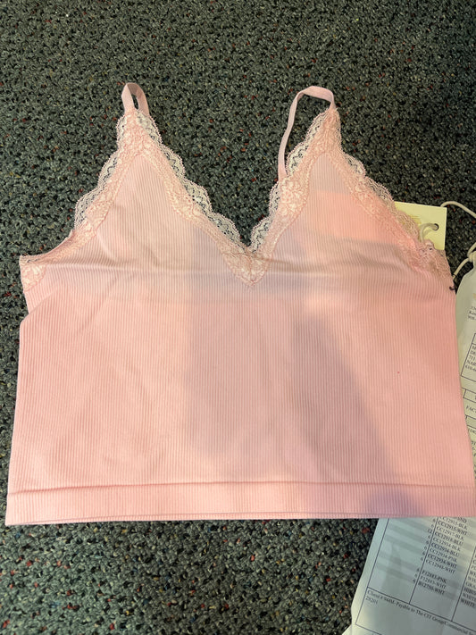 Ocean Drive lace trim seamless tank