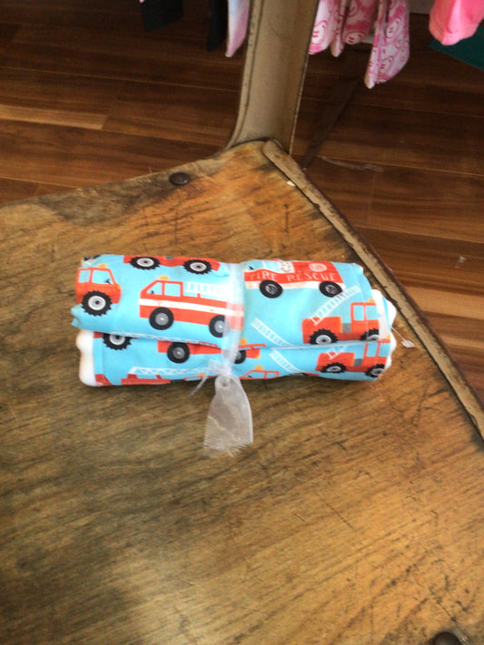 Fire truck burp cloth