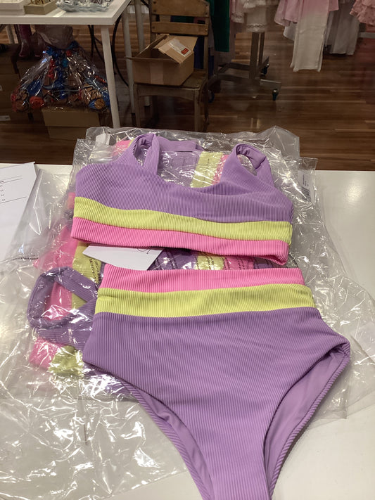 Beach Riot pastel colorblock bikini set