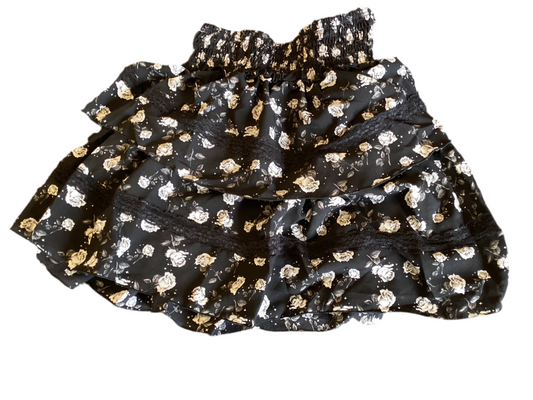 FBZ Blk floral skirt