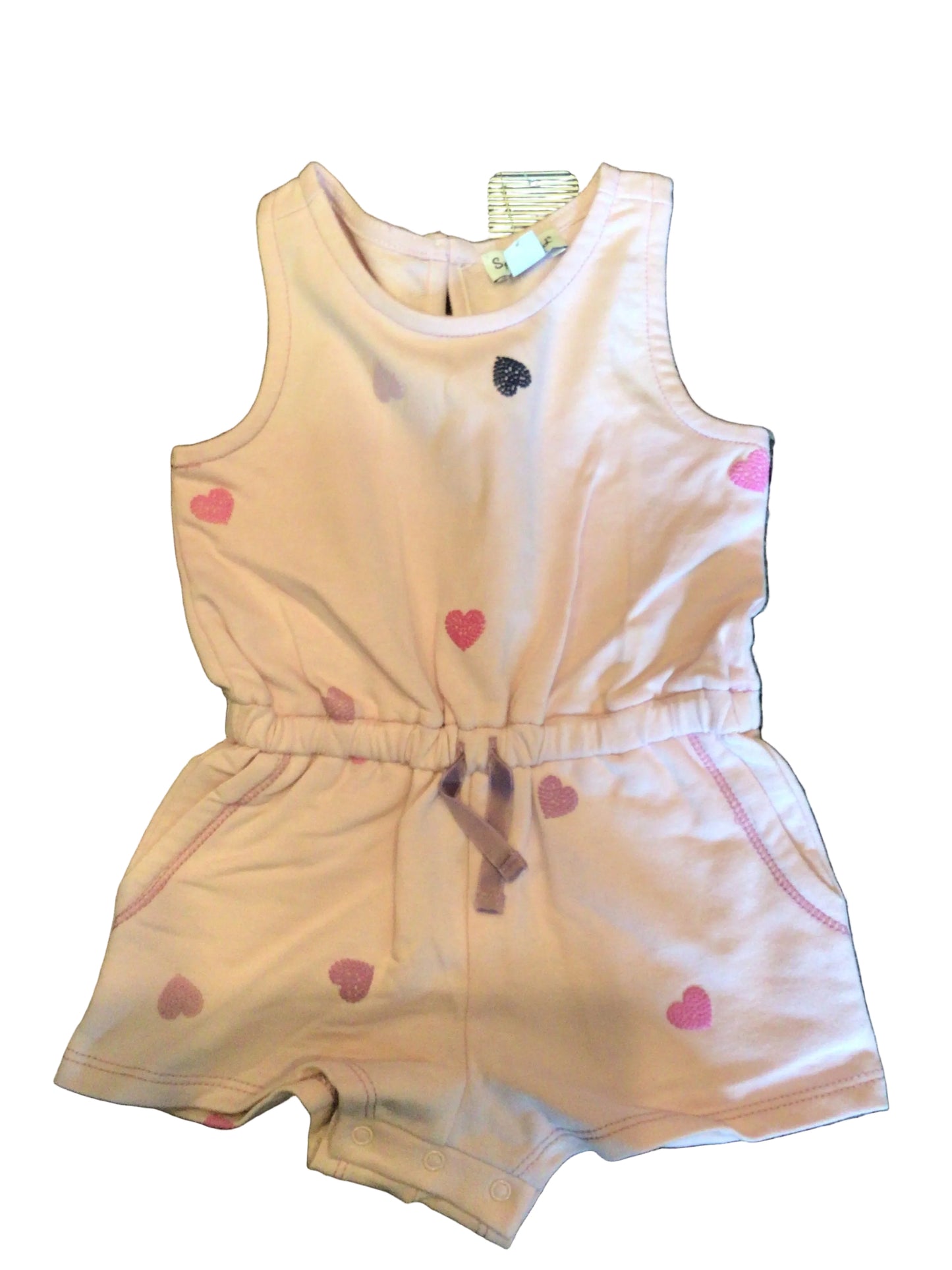 Splendid pink hearts romper
