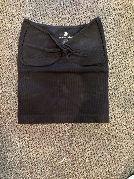 Ocean drive blk twist tube top
