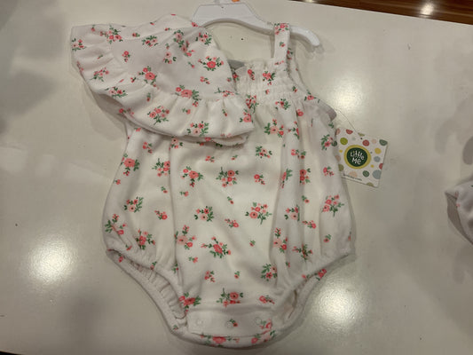 Little Me floral terry bubble
