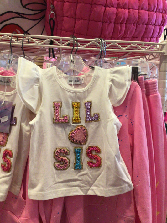 Ellie & Mila Little Sis tshirt