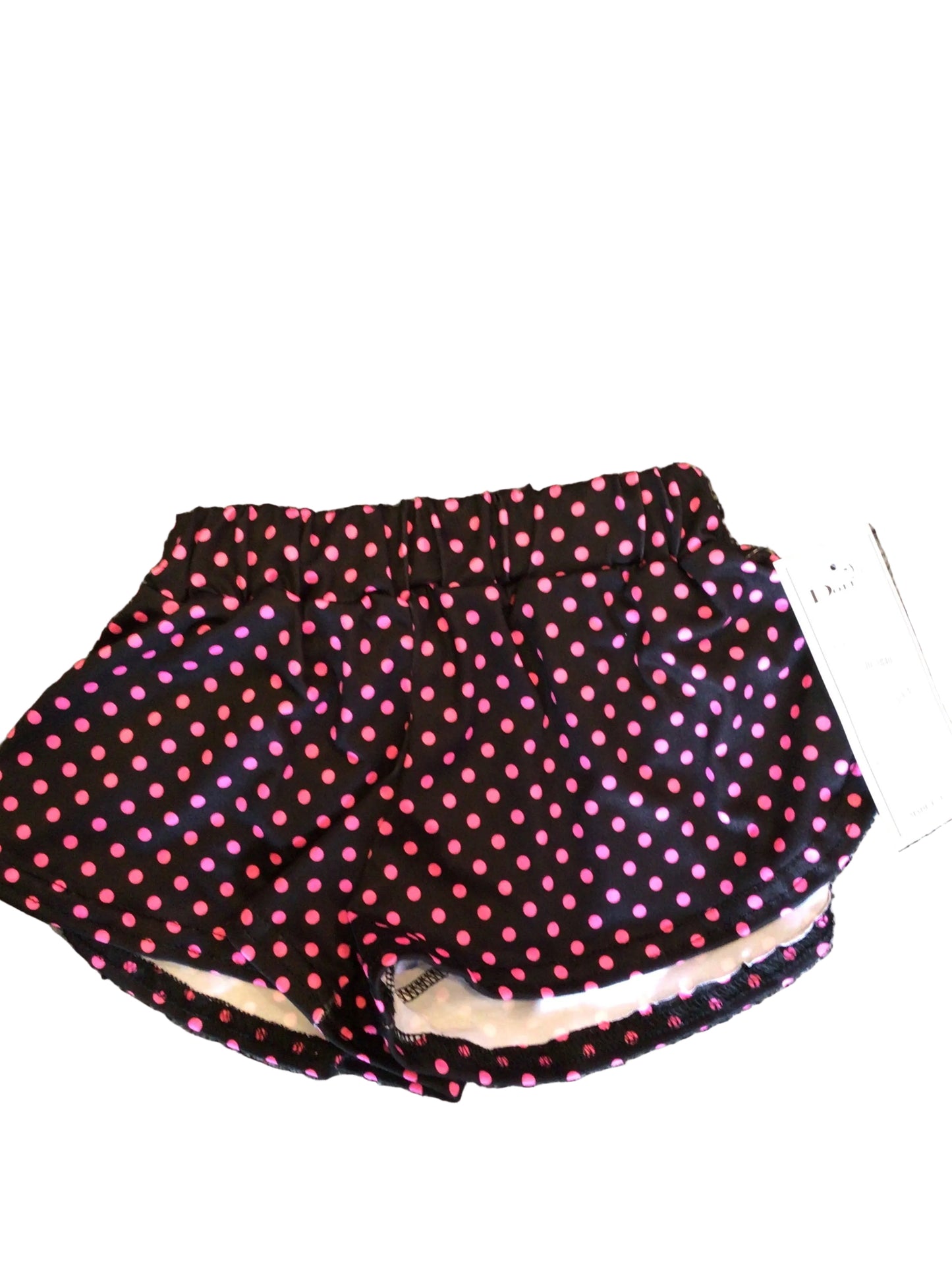 Dori Creations black/pink polka dot skirt