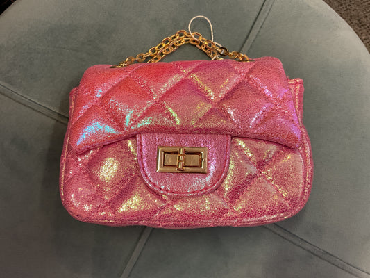 Classic quilted Pink shiny bag
