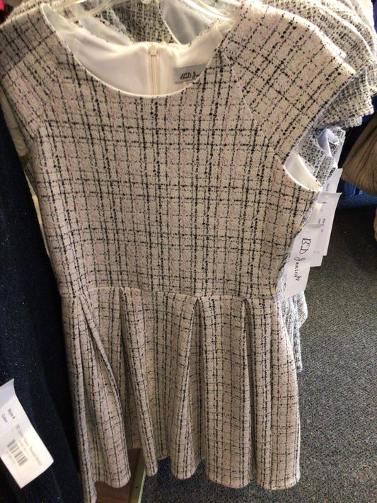 BD Junior Pink/Black Tweed dress