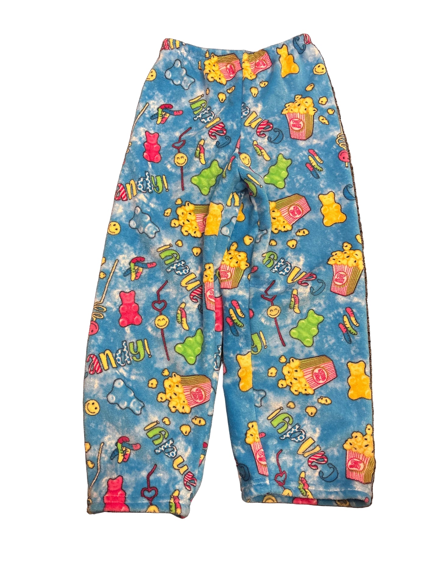 Love and kisses candy/popcorn fuzzy pants