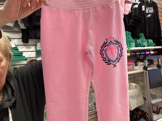Firehouse pink toddler heart flare sweatpants