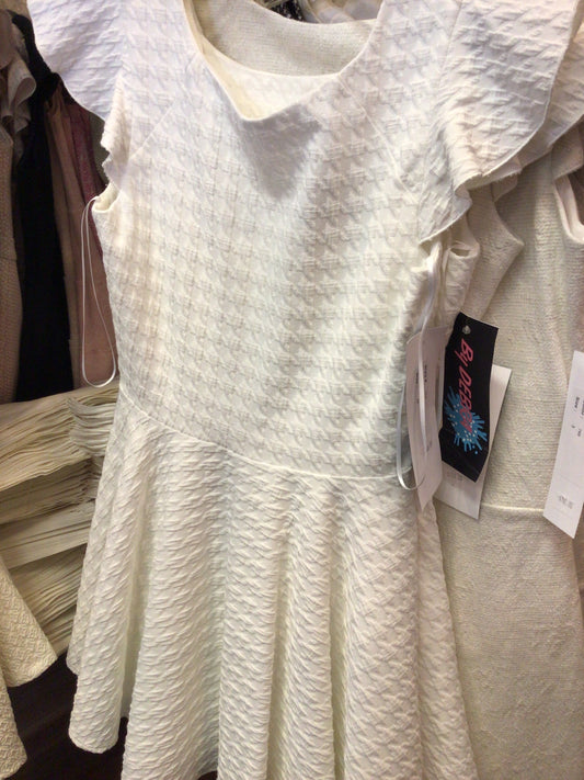 By Debra chevron cream pleated dress