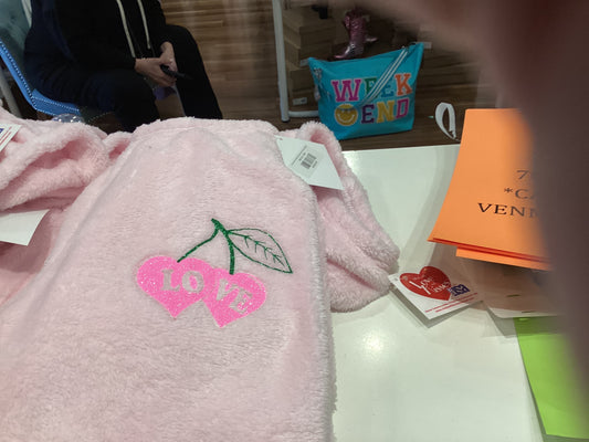 Love and Kisses heart love fuzzy pants