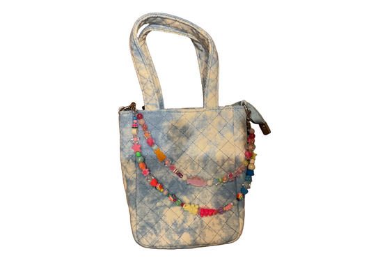 Tie dye bag w/charms
