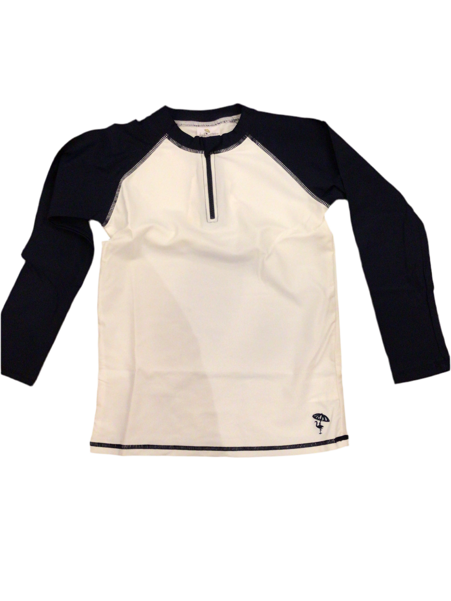 Boys navy and white rash guard