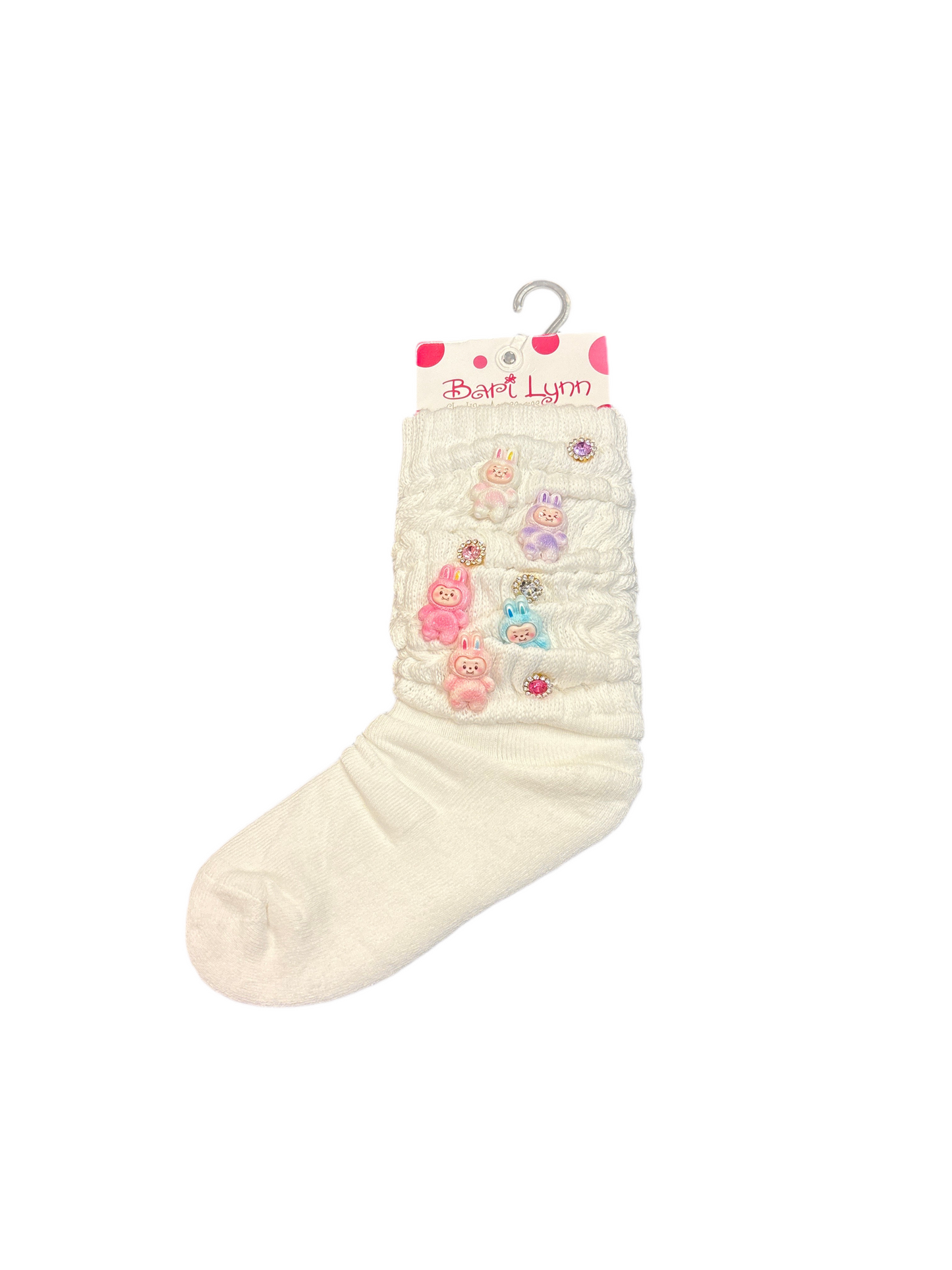 White charm socks
