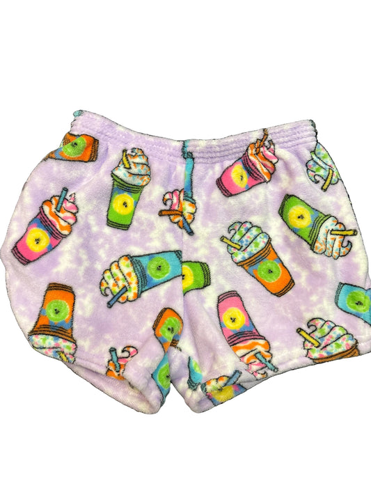 Love and kisses ice cream fuzzy shorts