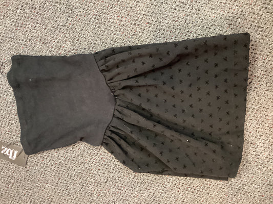 FBZ blk strapless Bow embossed Dress