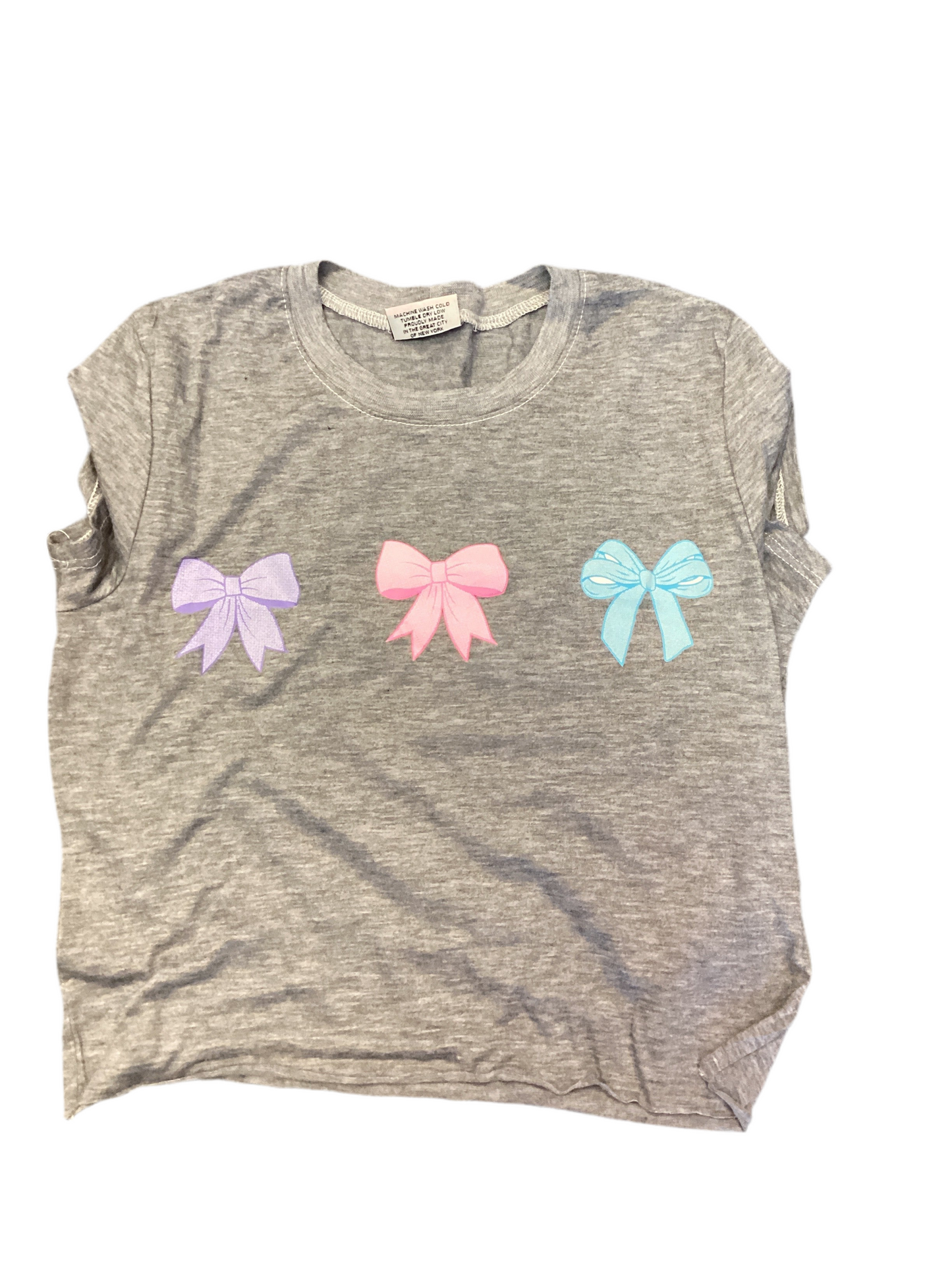 Firehouse triple bow heather grey tshirt