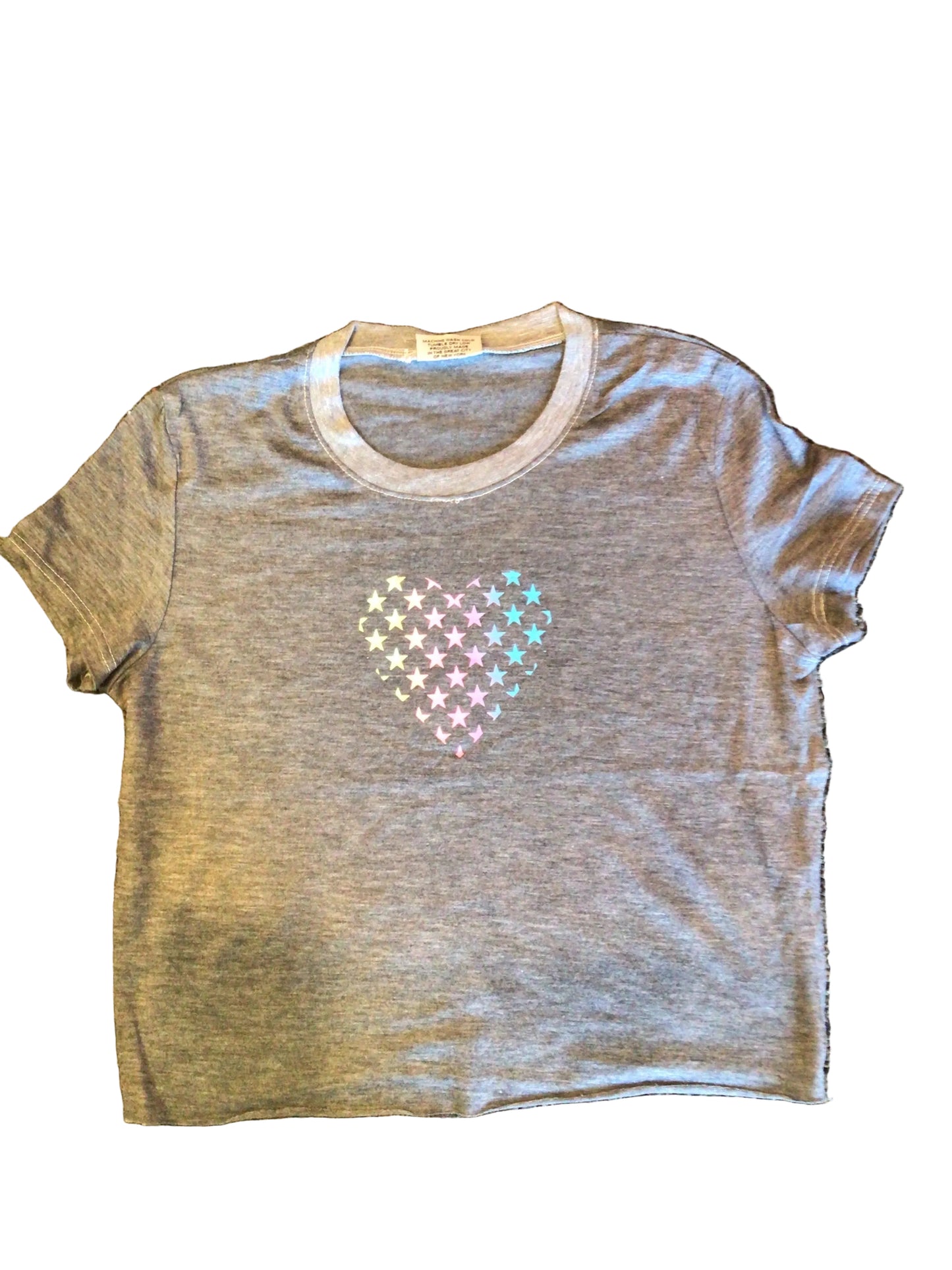 Heart ombré heather grey tshirt