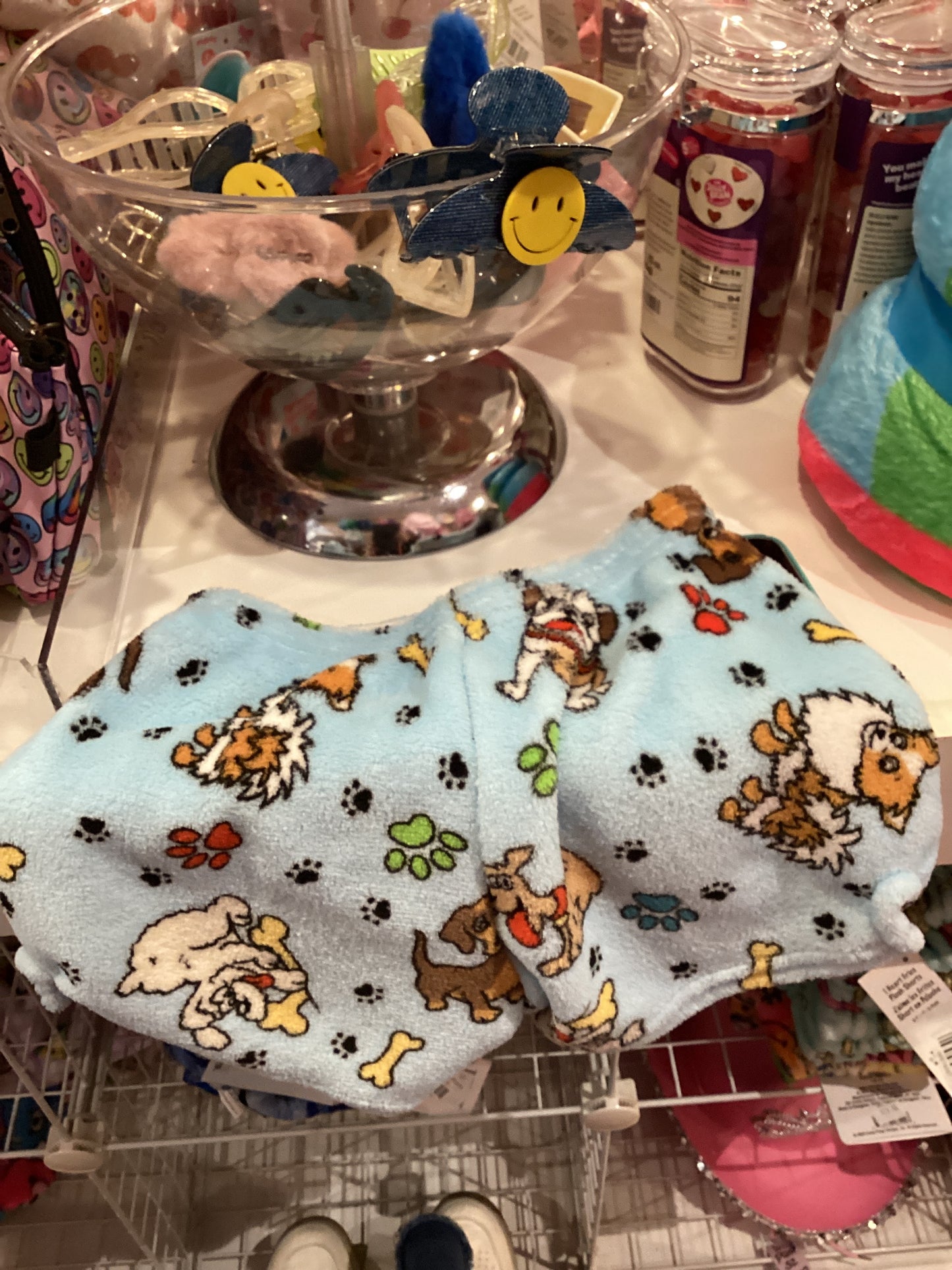 Love and Kisses doggie paws cozy shorts