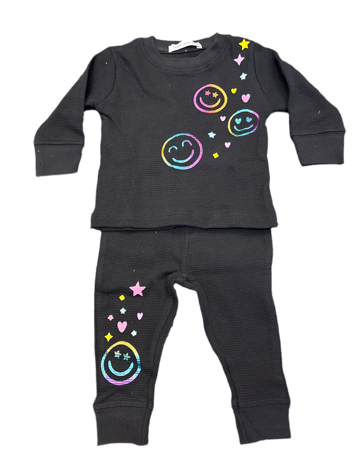 Black multi smile 2pc set