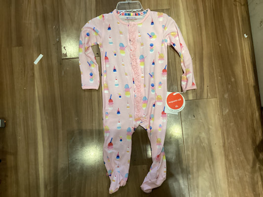 Magnetic me baby girl pink ice cream footie