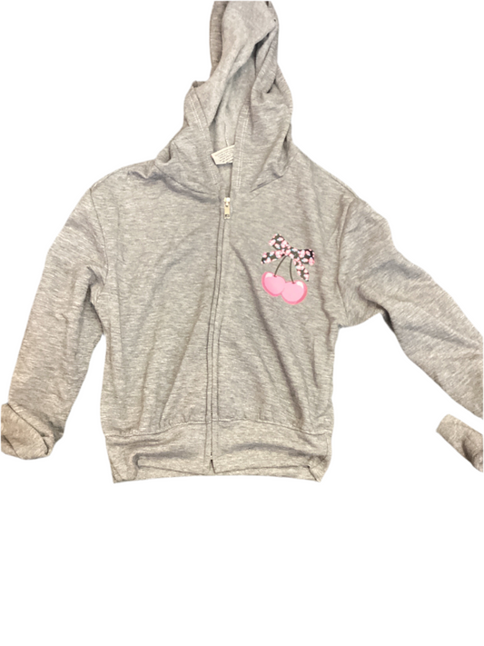 Firehouse grey cherries and bows hoodie