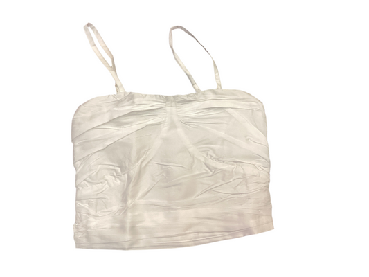 Serena white tafetta sweetheart top