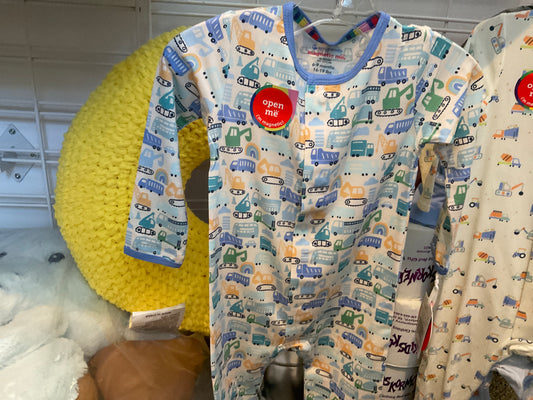 Magnetic me cream boy onesie multi colored vehicles