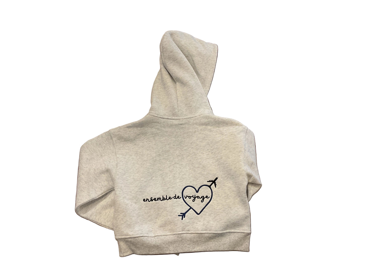 Grey French Terry zip up hoodie