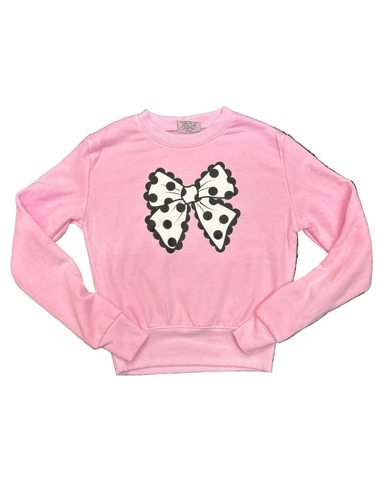 Pink bow sweatshirt
