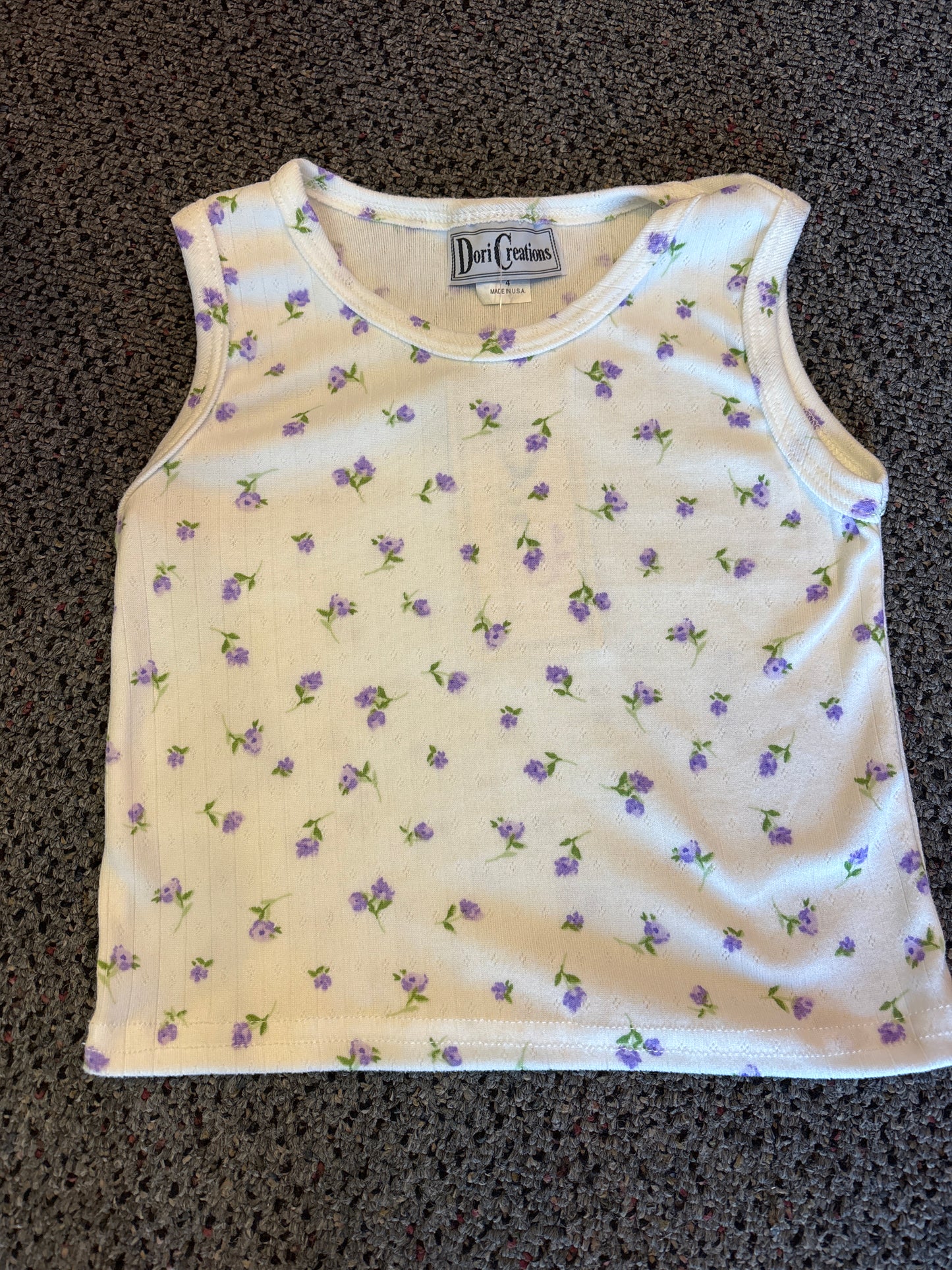 Purple pointe floral top