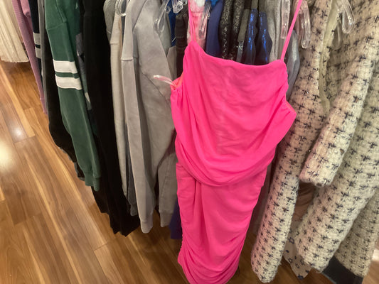 Mkk hot pink mesh junior dress