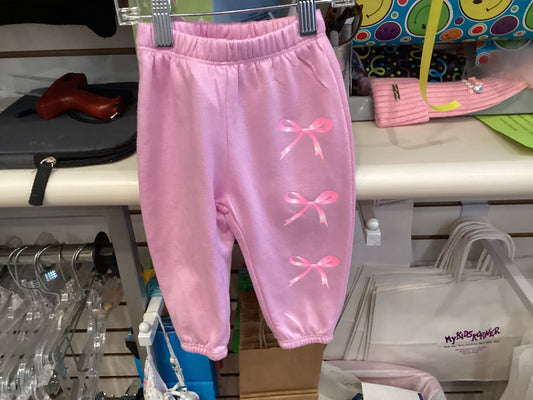 Firehouse baby girl pink bow sweatpants