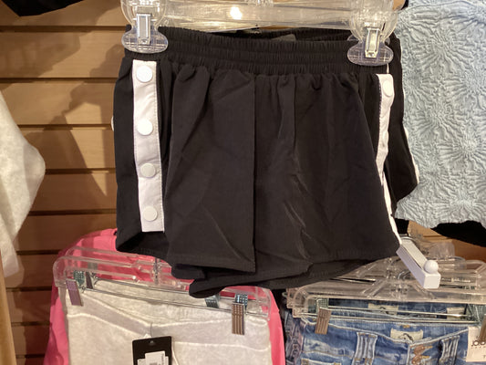 Fbz black shorts white snaps