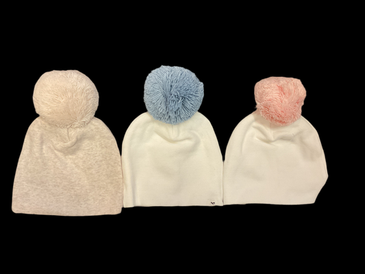 Baby Hats with Pom Pom