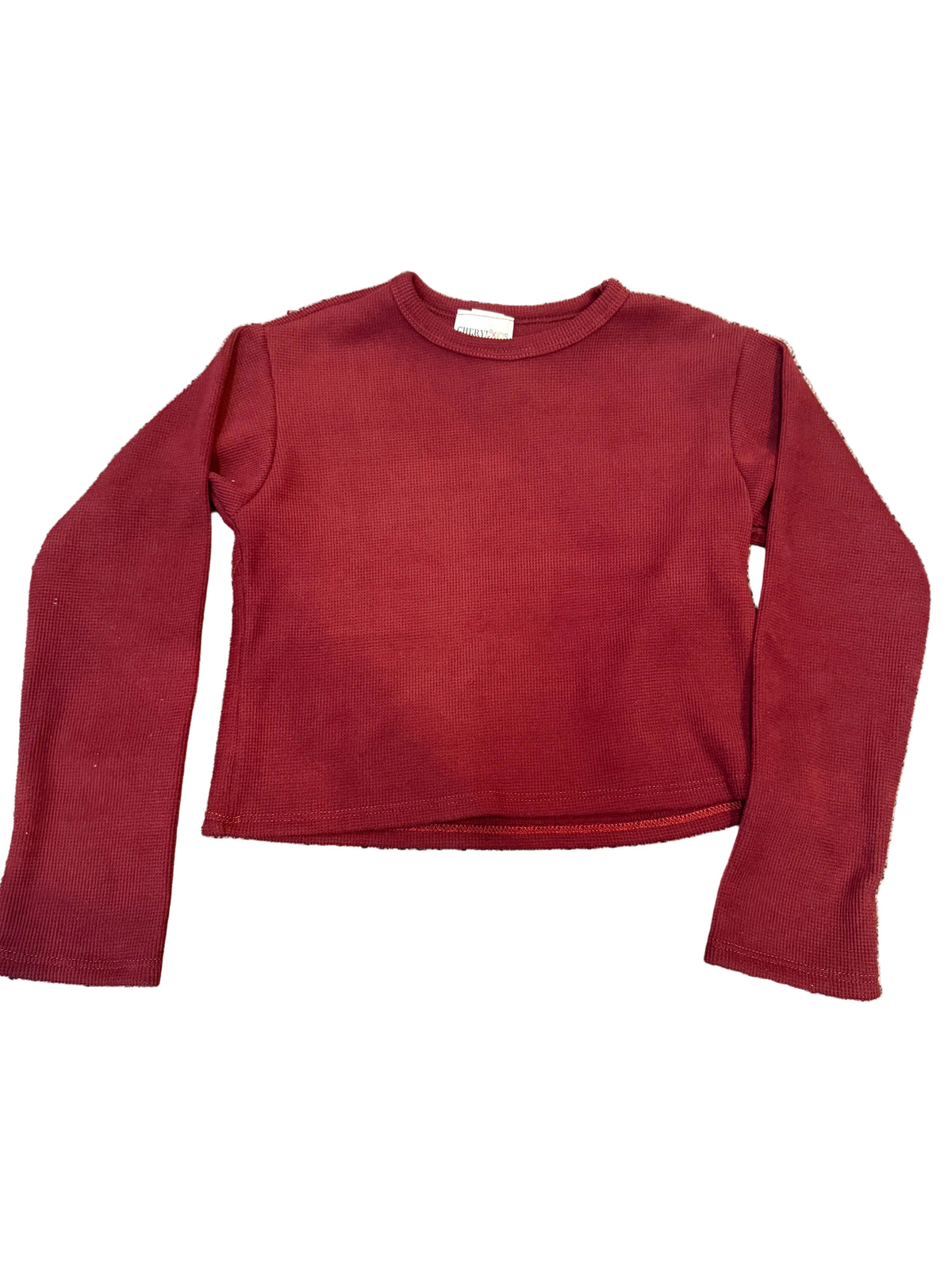 Waffle long sleeve soft top