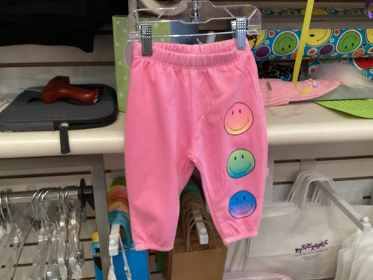 Firehouse baby girl pink smiley sweatpants