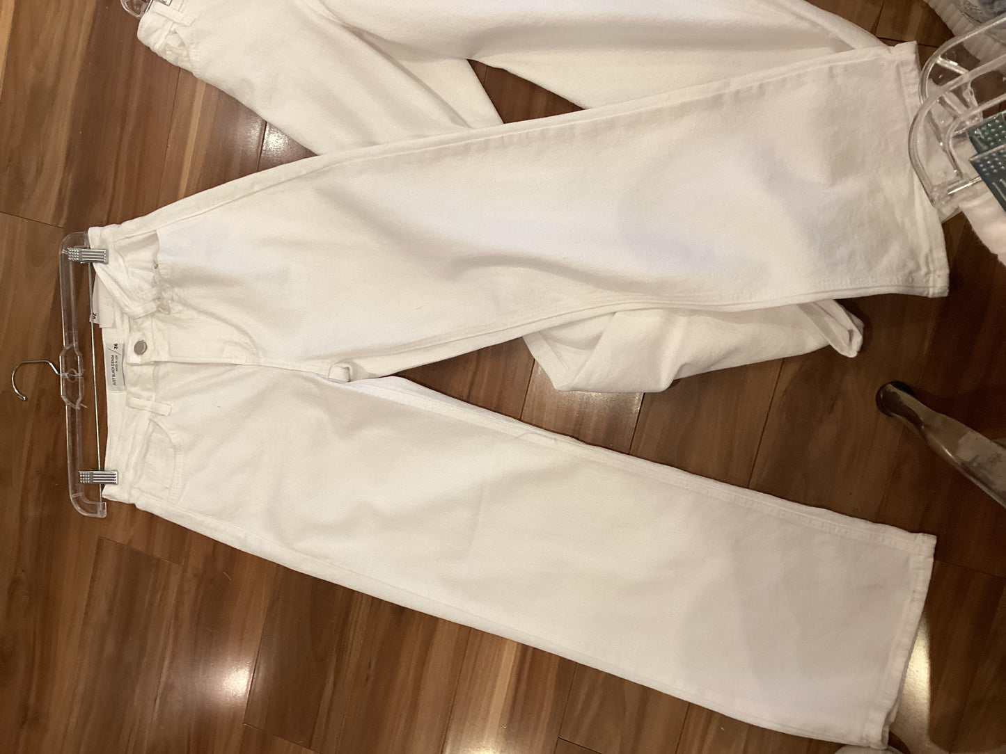 Just Black white HR wide leg jeans