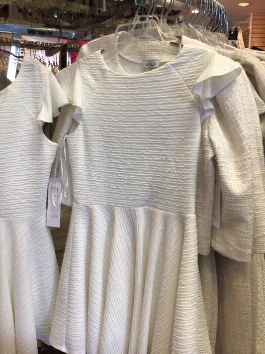 By Debra crepe ruffle dress