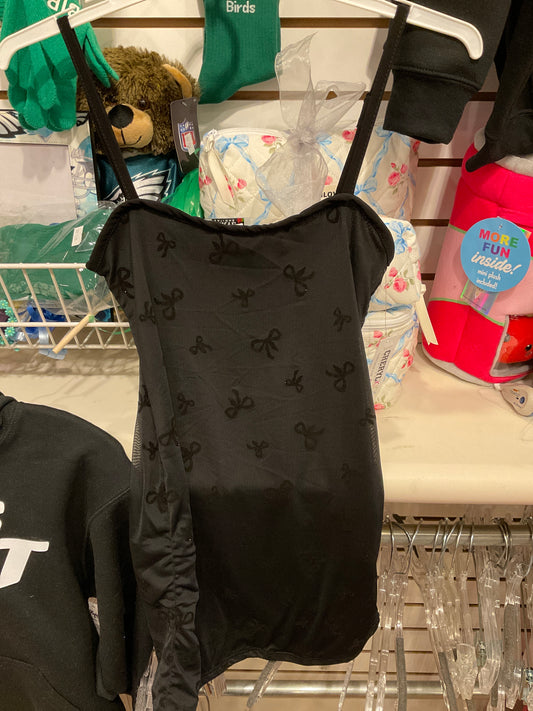 Cheryl bow mesh black dress