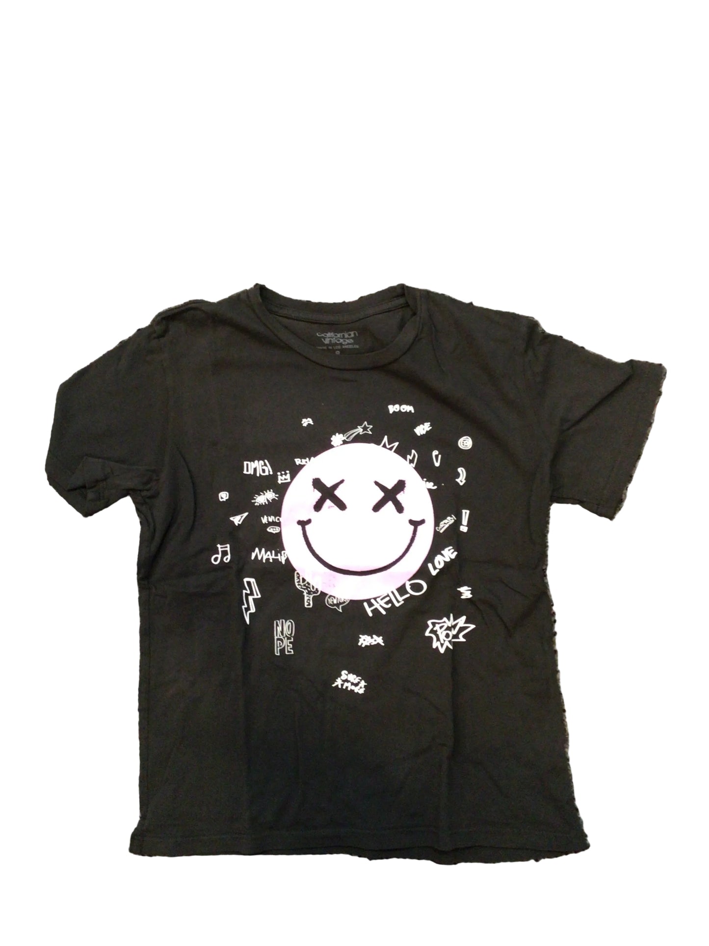 Happy face charcoal tshirt toddler