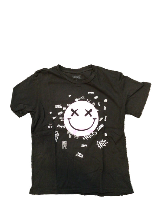 Happy face charcoal tshirt toddler